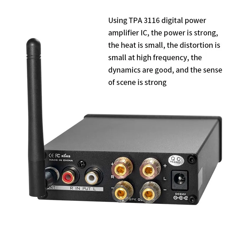 TZT Heareal negro/plateado G2 Bluetooth5.0 amplificador de potencia estéreo2.0 2x200W amplificador Digital HiFi de alta potencia TPA3116 - imagen 5