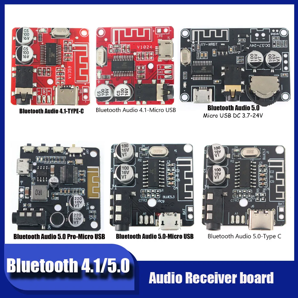 Placa receptora de Audio Bluetooth 4,1 5,0, placa decodificadora MP3 sin pérdidas, módulo de música estéreo inalámbrico 3,7-5V
