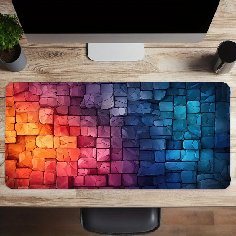 Alfombrilla de ratón grande para juegos de piedra fluorescente, alfombrilla de escritorio de goma antideslizante para teclado de ordenador y ratón, accesorios de oficina para juegos de escritorio - imagen 2