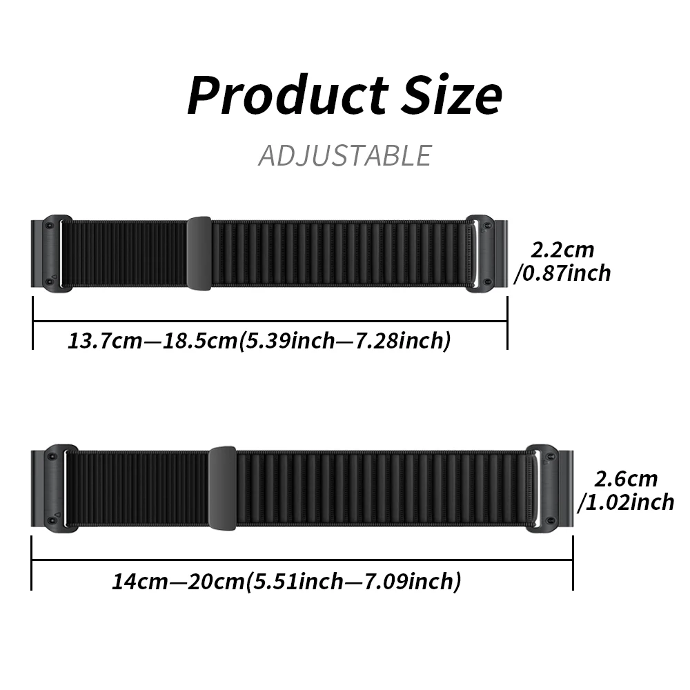 Correa deportiva de nailon QuickFit de 22mm y 26mm para Garmin Fenix 8 Pro 7/7X 47mm 51mm Fenix 6 6X/Enduro 3 Instinct 2X correas de reloj - imagen 5