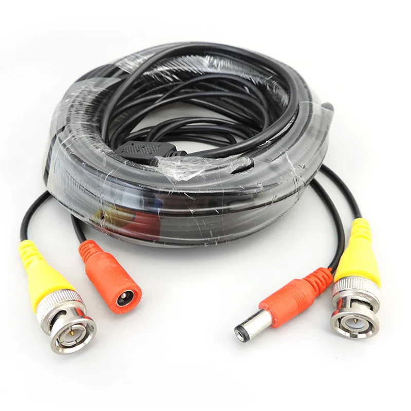Cable macho BNC de 5M/10M/20m/30M, salida a DC 5,5x2,1mm, cable de extensión para vigilancia analógica AHD, cámara CCTV DVR q1
