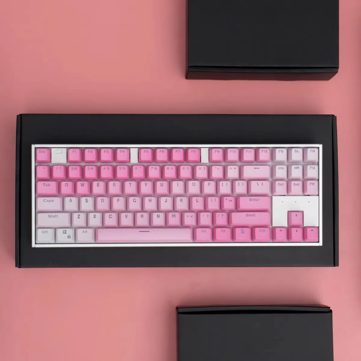 Teclas rosa sakura de 104 teclas, teclas PBT de doble disparo, impresión lateral, teclas retroiluminadas RGB, perfil OEM para teclados de interruptores MX - imagen 2