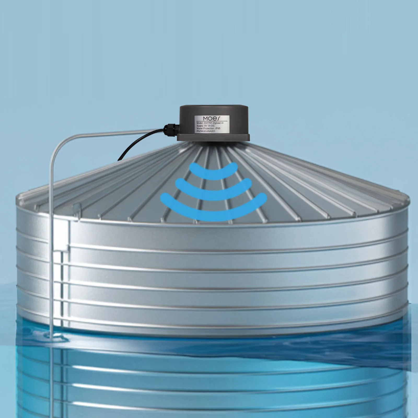 Monitor de Nivel de Agua WiFi/ZigBee con Alertas en Tiempo Real y Control Remoto por Aplicación, Detector de Nivel de Agua IP65 Resistente al Agua para el Hogar - imagen 4