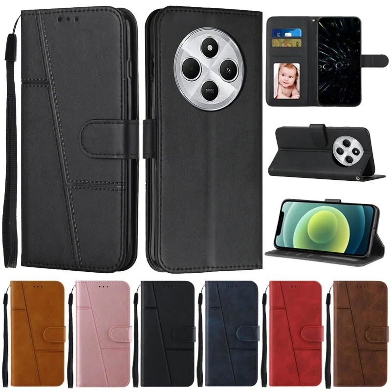 Para Xiaomi Redmi 14C funda con tapa tipo billetera cubierta de libro para Coque Xiomi Redmi 14C funda de teléfono Redmi14C 14 C Fundas protectoras de cuero Fundas - imagen 2