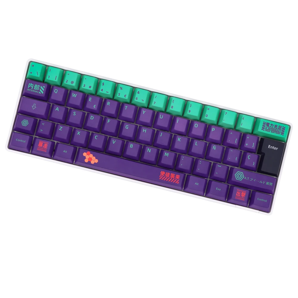 Teclas personalizadas de Anime en español, francés, alemán, japonés, coreano, ruso, perfil de cereza, diseño ISO para teclado mecánico - imagen 5