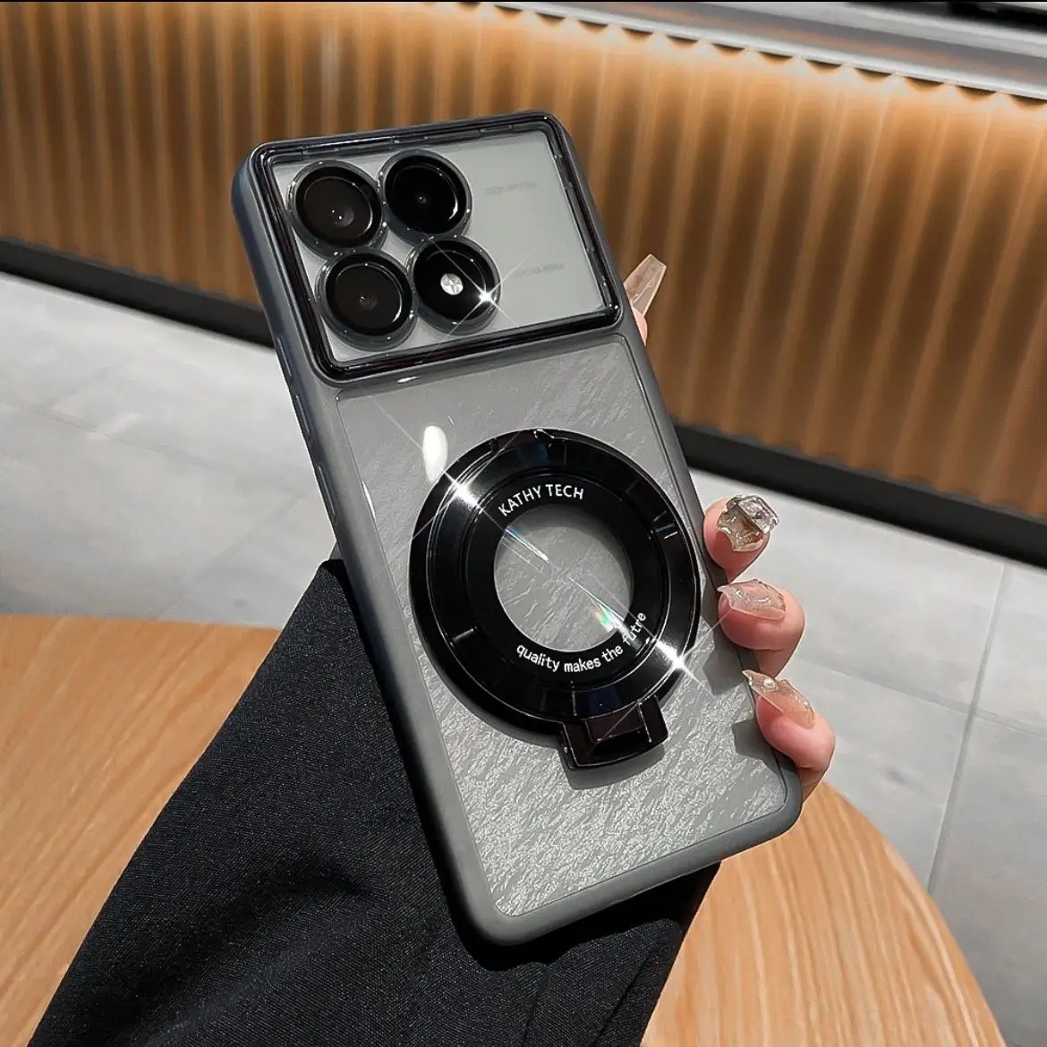 Funda trasera protectora para Xiaomi Redmi Note 13 Pro 4G, carcasa transparente de TPU suave con anillo, magnética, para Redmi Note 13Pro - imagen 5