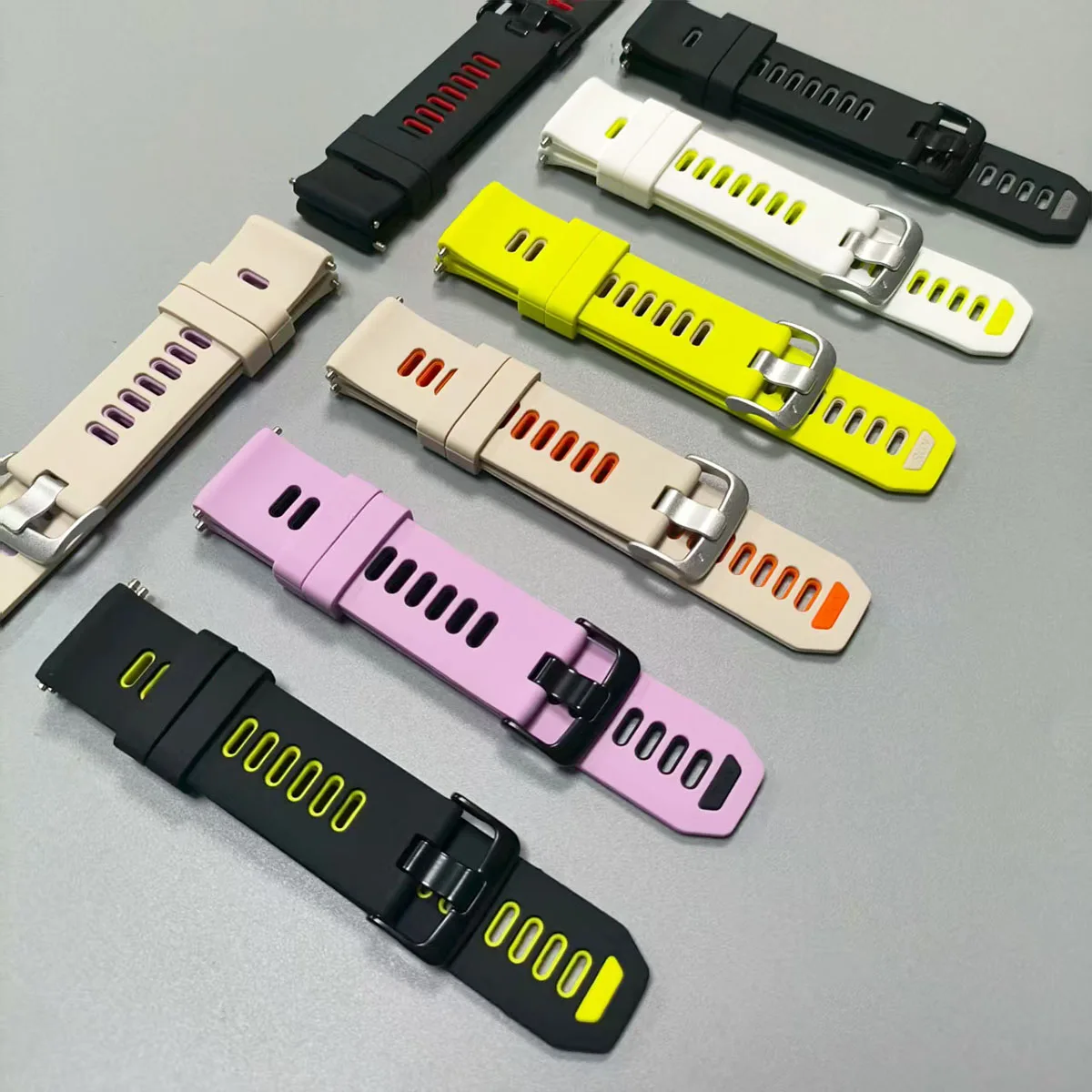 Correa oficial de silicona de dos tonos para Garmin Forerunner 970 965 955 945 935 745, Correa deportiva, Correa de repuesto - imagen 3