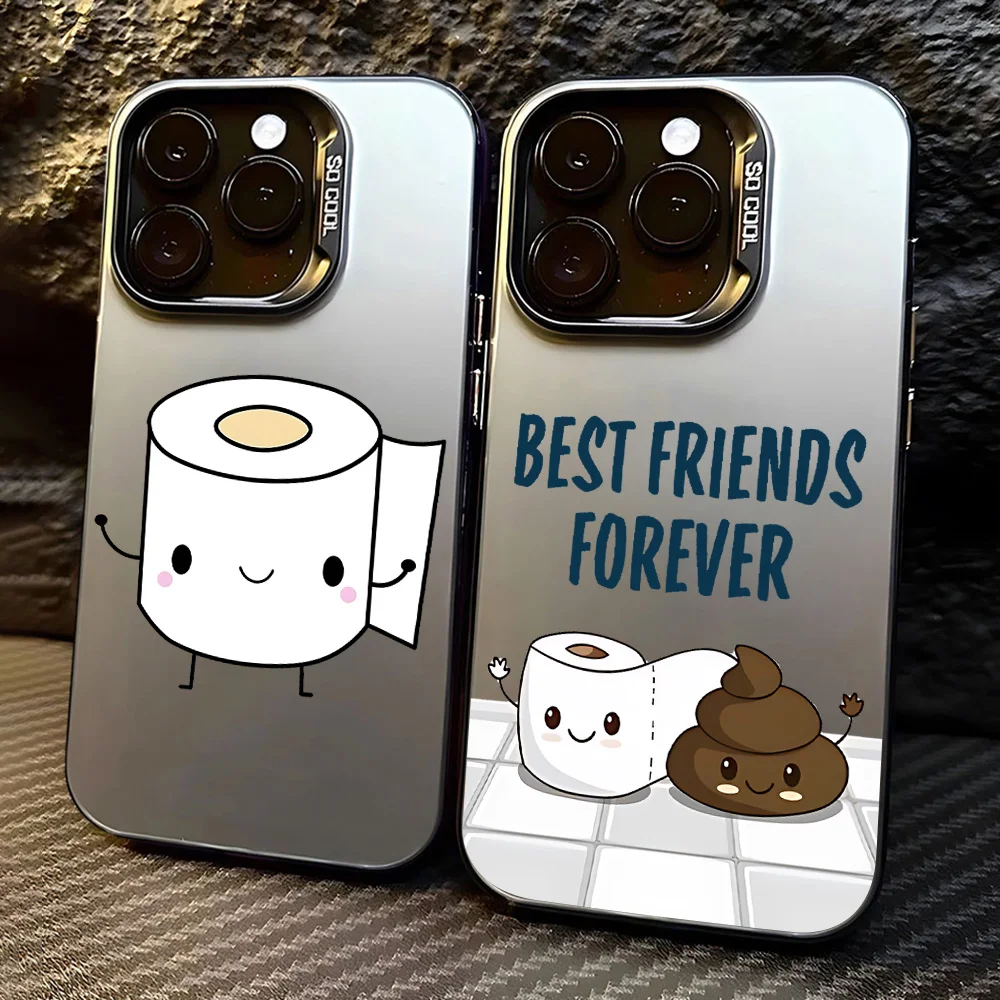 Funda de teléfono con caca de papel higiénico para Xiaomi Redmi Note 7 8 9 9S 10 11 12 13 14 Pro Plus 4G 5G, funda trasera mate anticaída - imagen 2