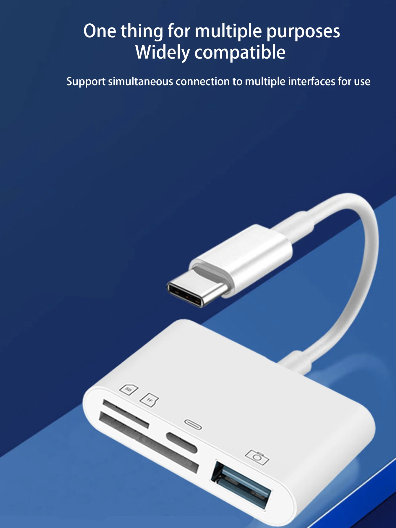 Lector de tarjetas cuatro en uno tipo C, equipo universal, transmisión de alta velocidad, lector de tarjetas multifuncional - imagen 4