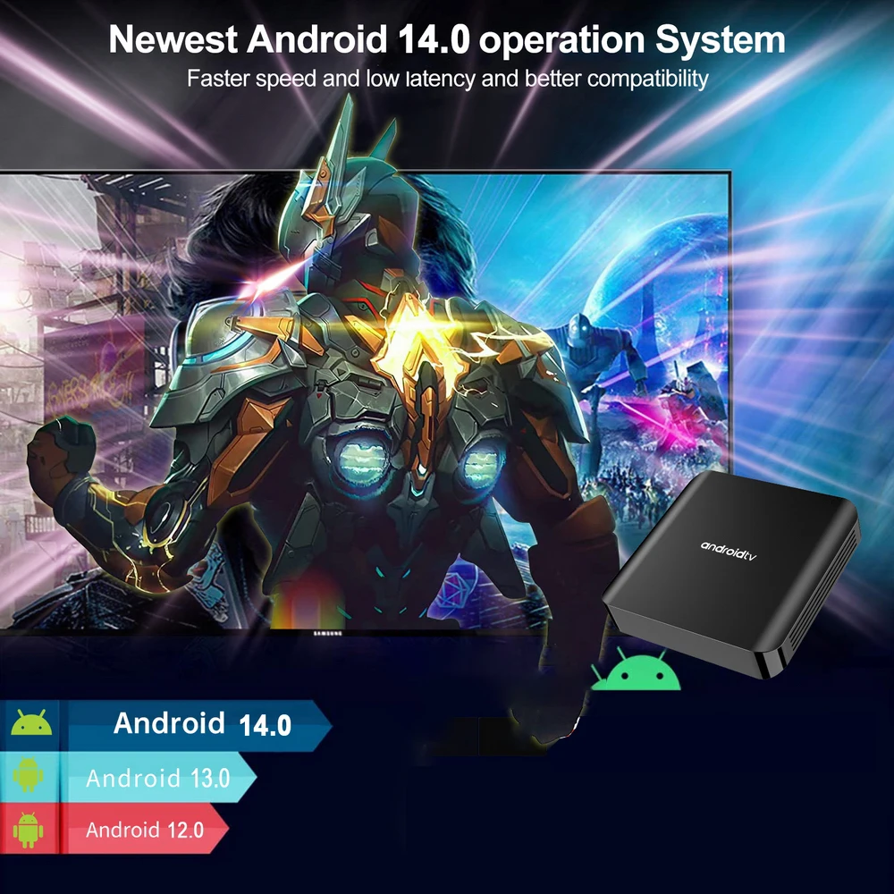 TV Box Android 14 8K TV98 ATV Plus Allwinner H313 Quad Core 5G Dual Wifi BT5.0 compatible con reproductor de control de voz inteligente 4K Set Top Box - imagen 4