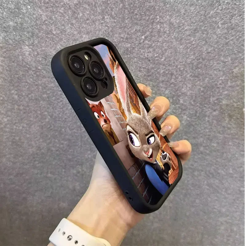 Funda de silicona suave para teléfono, carcasa de dibujos animados de Anime Zootopia, Judi, Nick Rabbit, policía, iPhone 16, 15, 14, 13, 12, 11Pro, Max, X, XR, XS, Max, SE2 - imagen 5