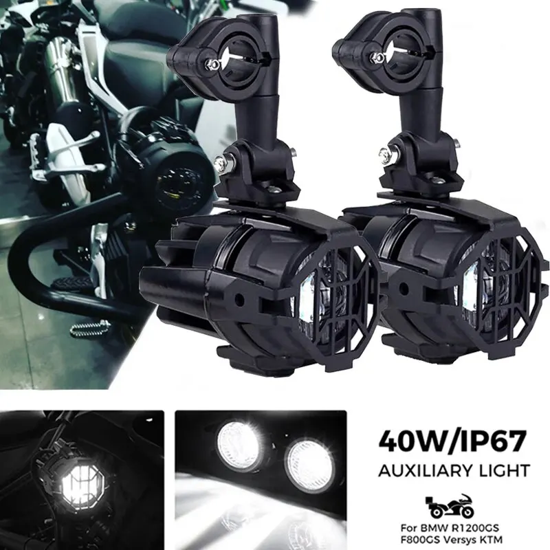 Lámpara más brillante mejorada para BMW R1200GS F800GS F700GS F650 K1600 luces auxiliares de luz antiniebla para motocicleta 40W 6000K - imagen 2