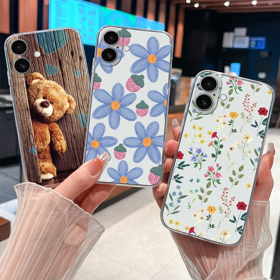 Para iPhone 17 Pro Max/iPhone Air funda de teléfono patrones de moda suave TPU silicona transparente Shell para iPhone17 Capa ligera