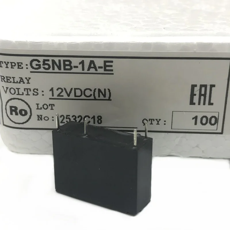 Relé de potencia original, 10 piezas, nuevo, G5NB-1A-E-12VDC, G5NB-1A-E-DC12V, G5NB-1A-E-12V, 12VDC, 5A, 4Pin, Envío Gratis