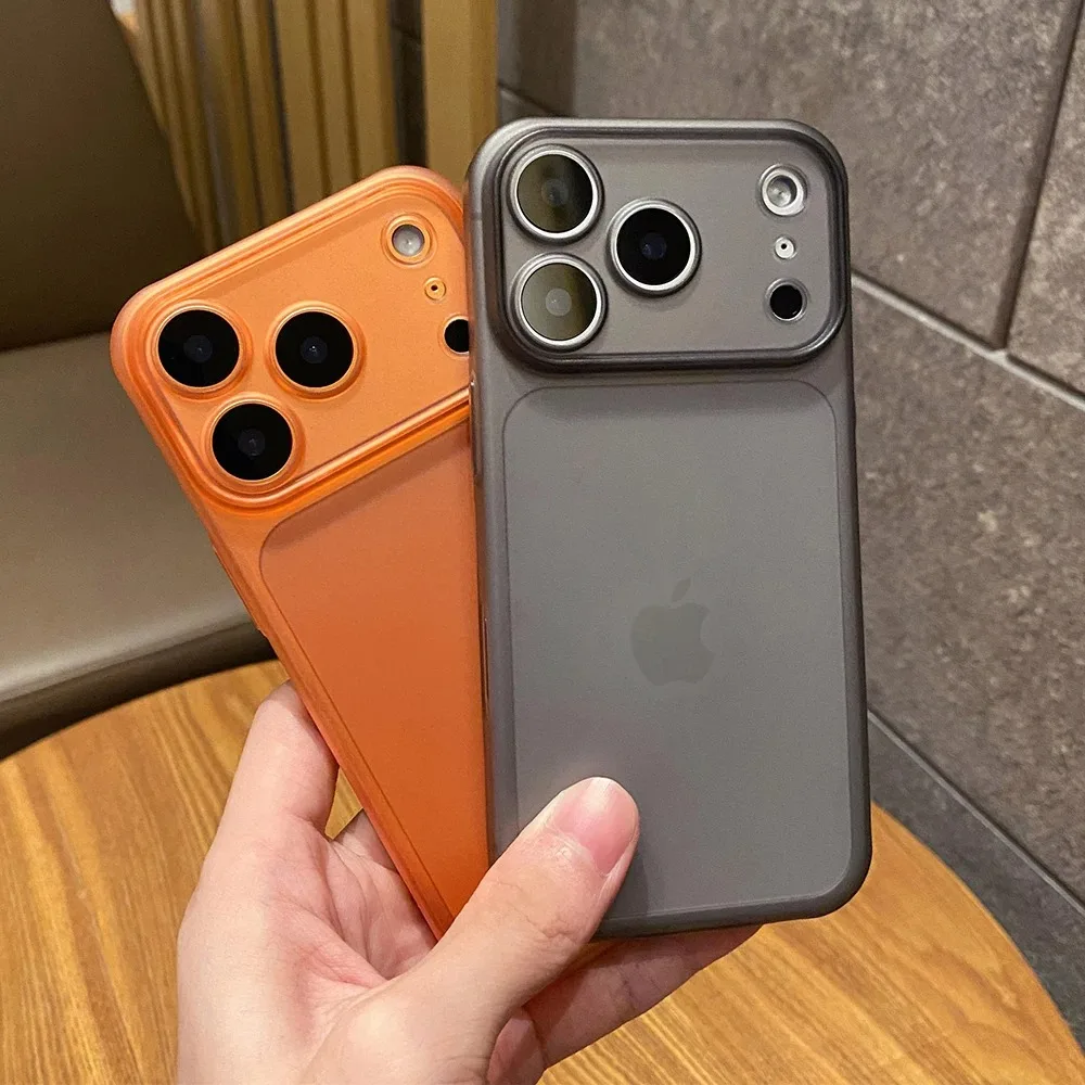 Funda de teléfono ultrafina transparente mate a prueba de golpes para iPhone 17 16 12 15 13 14 Pro Max 17Pro 17 fundas protectora de lente translúcida de aire, funda para iphone 17 16 pro max - imagen 2