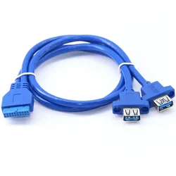 Chasis USB 3.0 frontal 19/20 pines puertos frontales cable 0,3-0,75 m