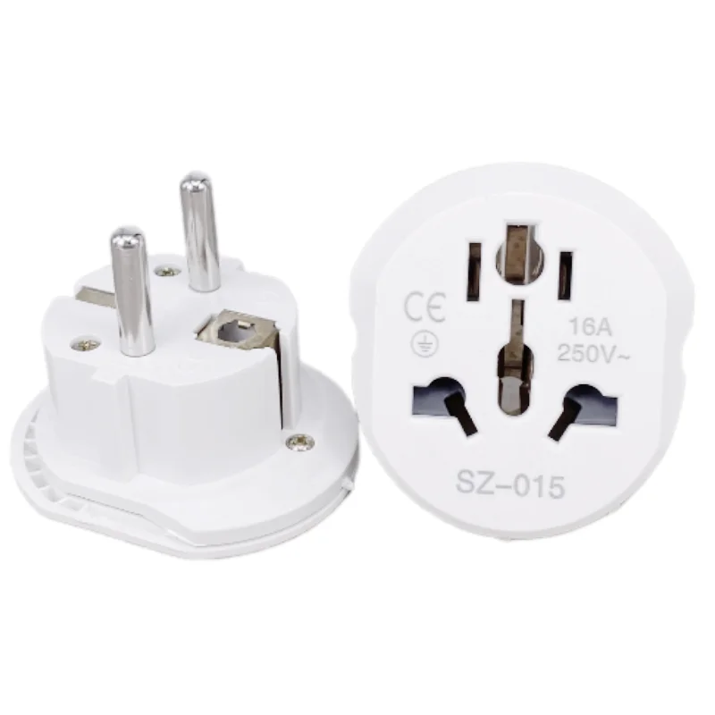 Adaptador de viaje Universal UE 16A, convertidor europeo, Reino Unido, EE. UU., AU a UE, enchufe de toma de corriente CA, convertidor adaptador de cargador de viaje de 250V - imagen 2