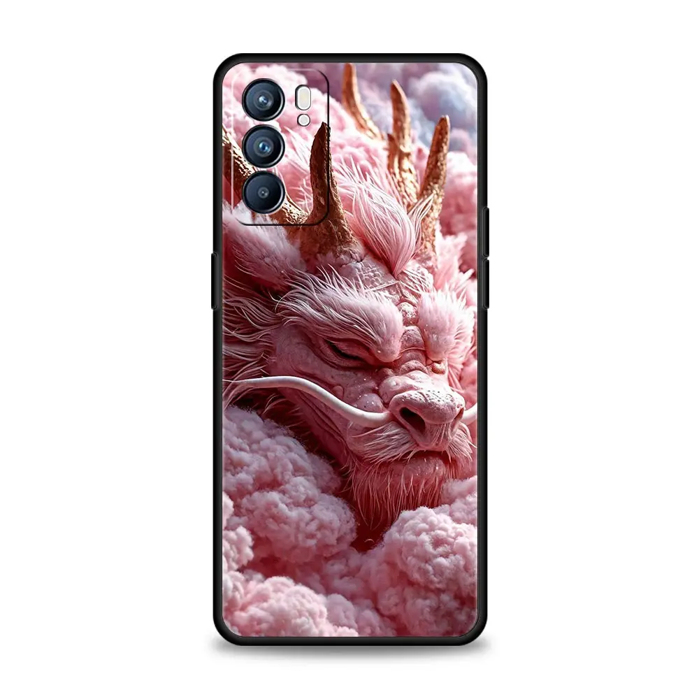 Funda de teléfono para Oppo Reno13 Reno12 Reno11 F Reno10 Pro A54 A53 A95 A76 A74 A57 A98 A80 A79 5G A78 4G serie de dragón de dibujos animados - imagen 4