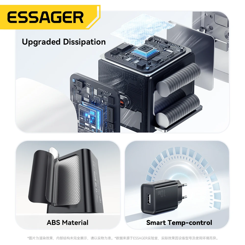 Essager Mini cargador USB de 10W, adaptador de carga rápida para iPhone16 15 Pro Max, Xiaomi, Huawei, carga portátil de viaje para teléfono móvil - imagen 5