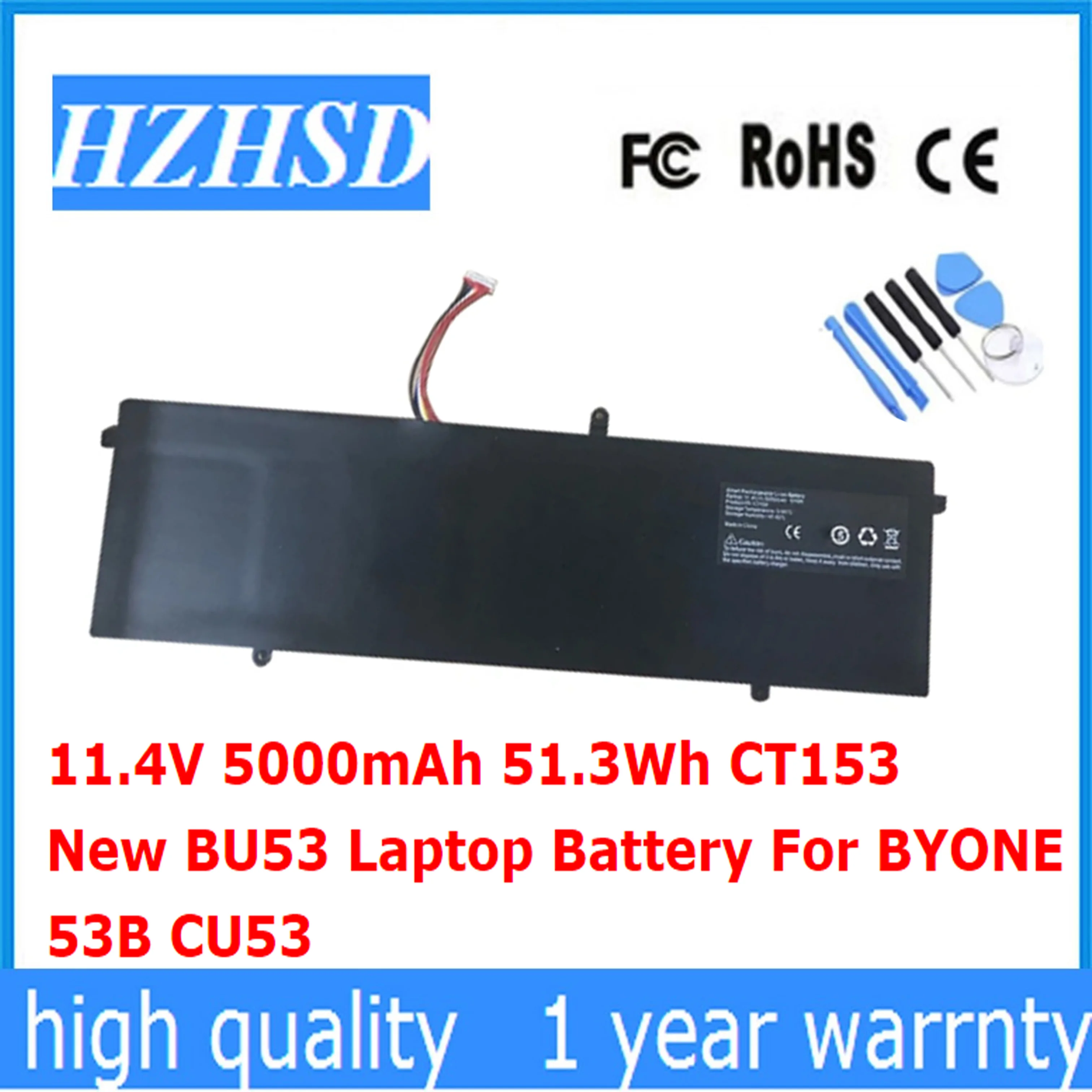 11,4 V 4500mAh 51.3Wh CT153 BU53 batería del ordenador portátil para BYONE 53B CU53 Notebook 15 para Feed Me Feedme F5 F6 F7 F8 F9 Pro Tablet PC