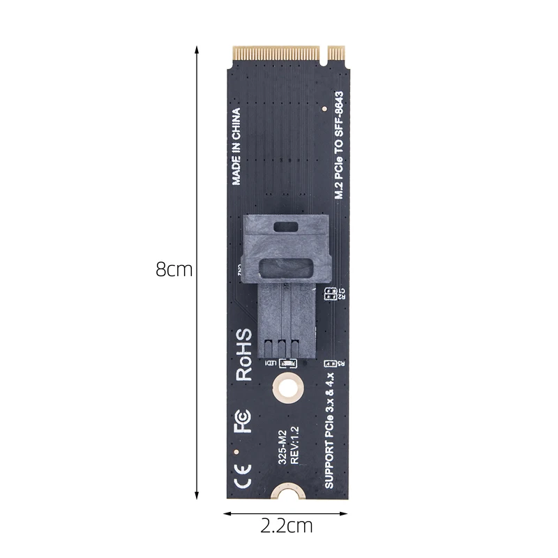 Convertidor NVME a U.2 SSD M.2 NVME M Key PCIe X4 a SFF-8643, placa elevadora de tarjeta de expansión adecuada para estaciones de trabajo de servidor y escritorio - imagen 2