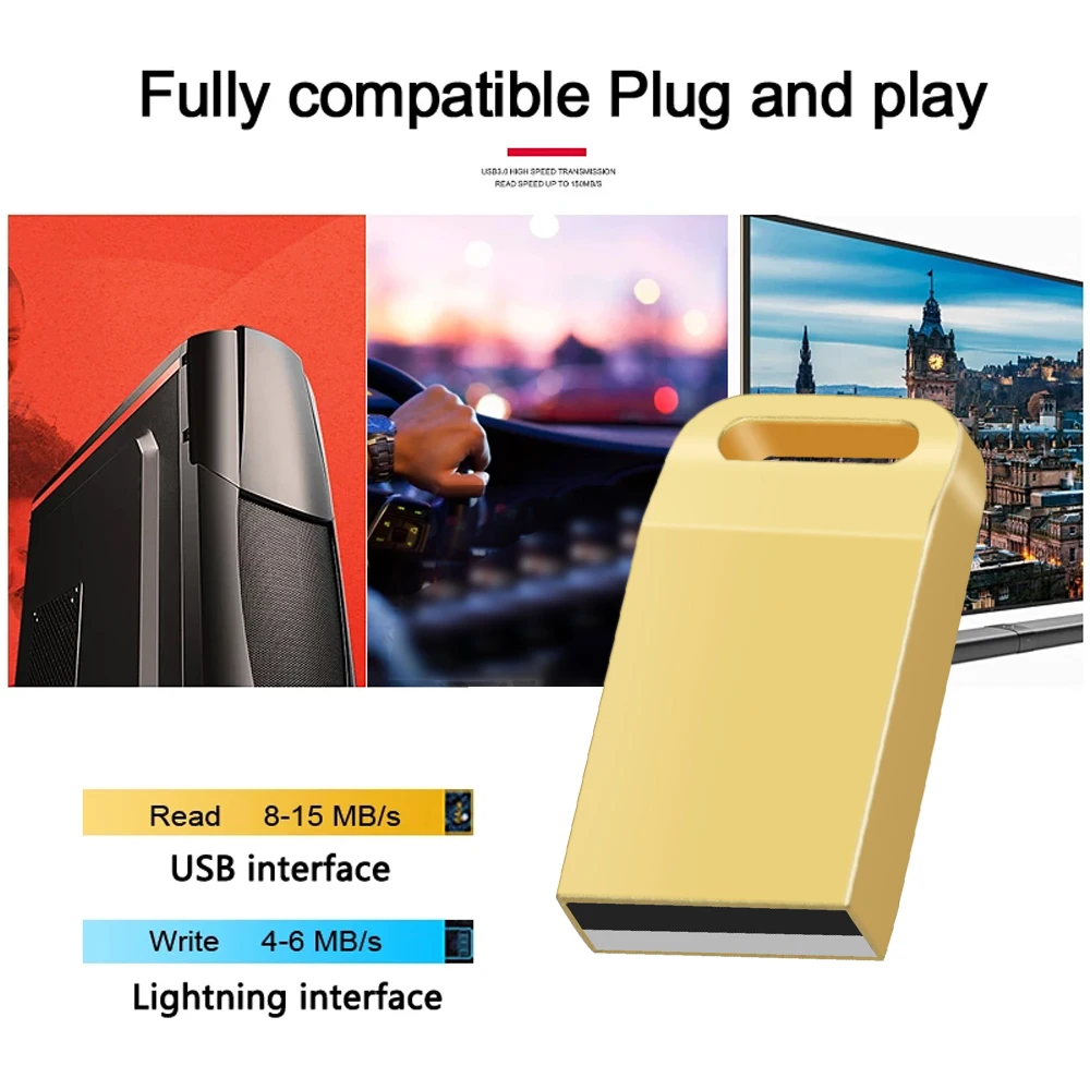 Unidad Flash USB 2,0 de Metal, 10/30/50 Uds., 2GB, 4GB, 32GB, 16GB, 128GB, unidad de bolígrafo de 64GB, memoria de regalo creativa personalizada, Mini disco U de 8GB - imagen 3