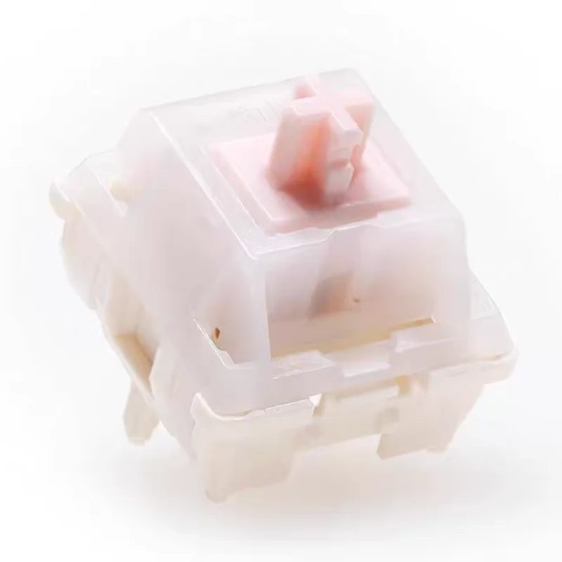 QTUO-interruptor lineal de caramelo de leche, Teclado mecánico de 5 puntos, rosa, amarillo y azul, interruptores MX personalizados, eje de transparencia de niebla para PC para videojuegos - imagen 5