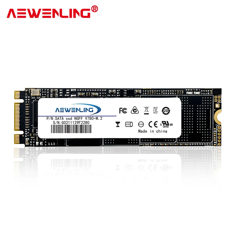 Computadora AE marca M2 SSD M.2 SATA 64GB 128GB 256GB 512GB 1TB HDD NGFF Sata3 2280mm disco HDD disco duro para ordenador portátil de escritorio 2280 - imagen 3