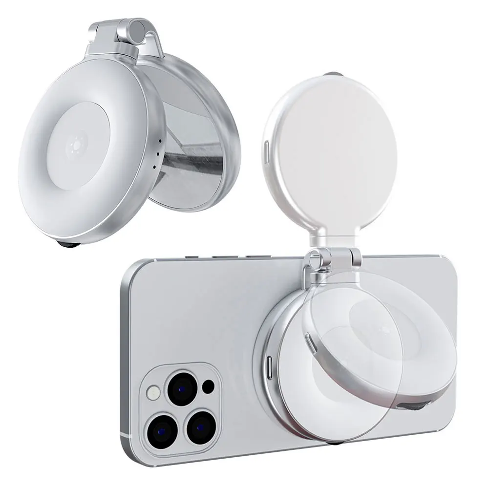 Luz magnética para Selfie, anillo de luz portátil recargable para teléfono, luz LED para teléfono móvil de viaje para Selfies, fotografía, maquillaje, Vlog