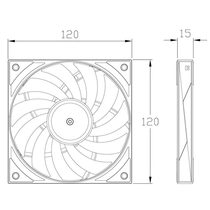 Thermalright TL-H12015, ventilador con estuche ultrafino de 15 mm 12015, 5 V ARGB para gabinete ITX o reemplazo de enfriador de aire de CPU, negro/blanco - imagen 4