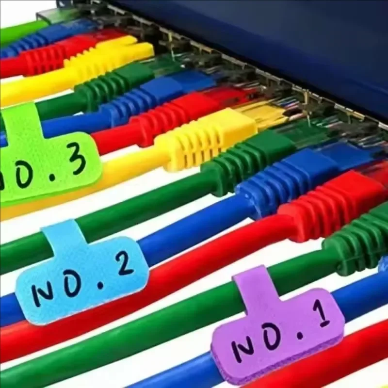 Etiquetas autoadhesivas cables impermeables antidesgarro gestión hogar - imagen 2