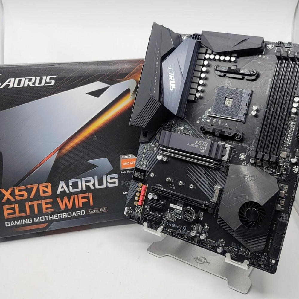 Para placa base Gigabyte ATX 4XDDR4 128GB AM4 X570 AORUS ELITE WIFI placa base de escritorio - imagen 4