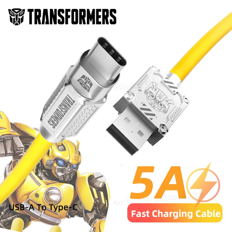 TRANSFORMERS TF-A01/A02 5A Cable de carga rápida tipo C Cable USB C a tipo C Cable de fecha para Huawei Samsung Xiaomi iPhone Cable de 1,5 M - imagen 2