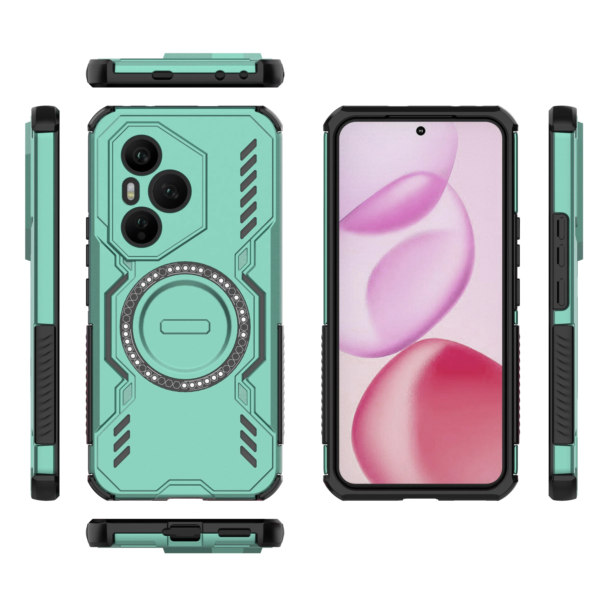 Funda Armor para Magsafe, funda magnética de carga inalámbrica de plástico duro a prueba de golpes para Honor 400 400Pro Global Lite - imagen 5