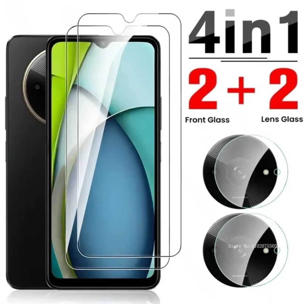 Protector de pantalla de lente de cámara 4 en 1 para Xiaomi Redmi A3x A3 4G, cristal protector Redmy Readmi RedmA3x para RedmiA3 4G, vidrio templado
