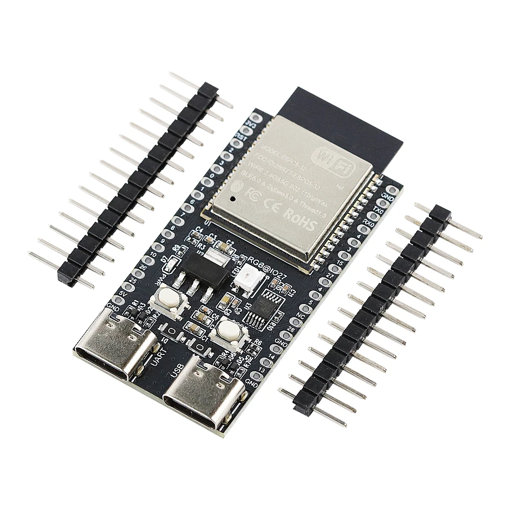 Placa de desarrollo ESP32-C5-DevKitC-1, módulo WiFi de doble frecuencia 2,4G 5GHz con Pin N4 4MB Flash WIFI 6 CH340 30PIN ESP32 C5 - imagen 3
