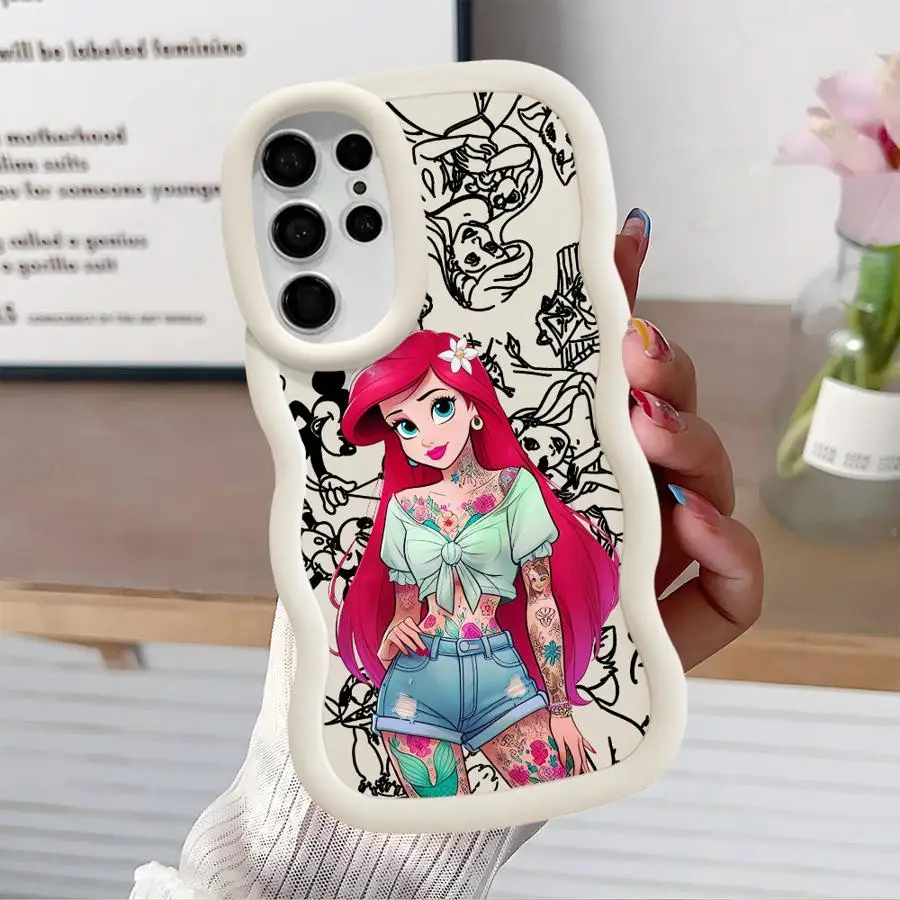 Funda de princesa Ariel con tatuaje de Disney para Samsung Galaxy S24 S22 Ultra S25 S23 Plus S20 S21 FE, funda suave para teléfono - imagen 5