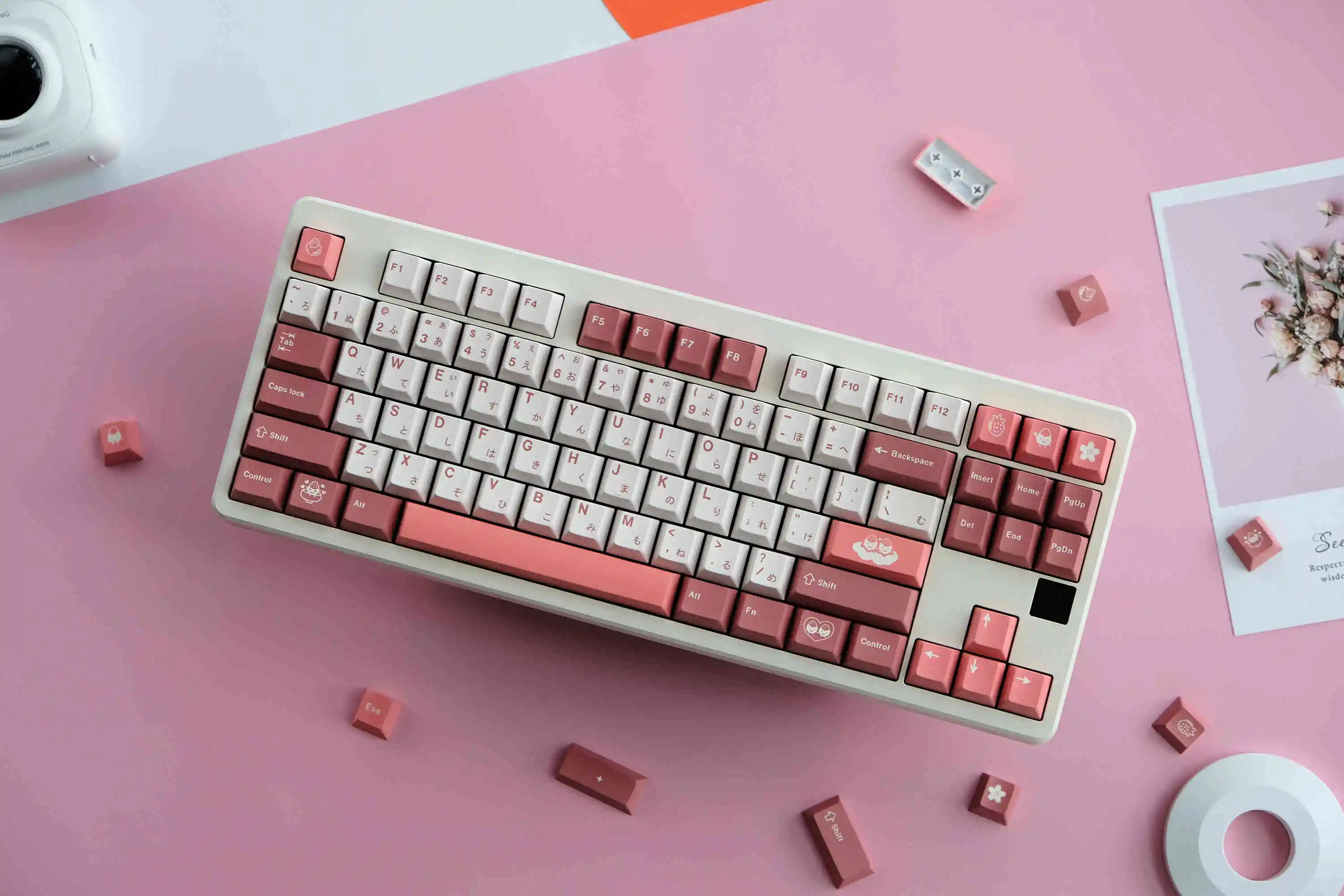 Juego de teclas GMK Daifuku de 129 teclas, teclas de perfil de cereza, sublimación de tinte PBT, teclas clon GMK para teclado mecánico MX Switch - imagen 2