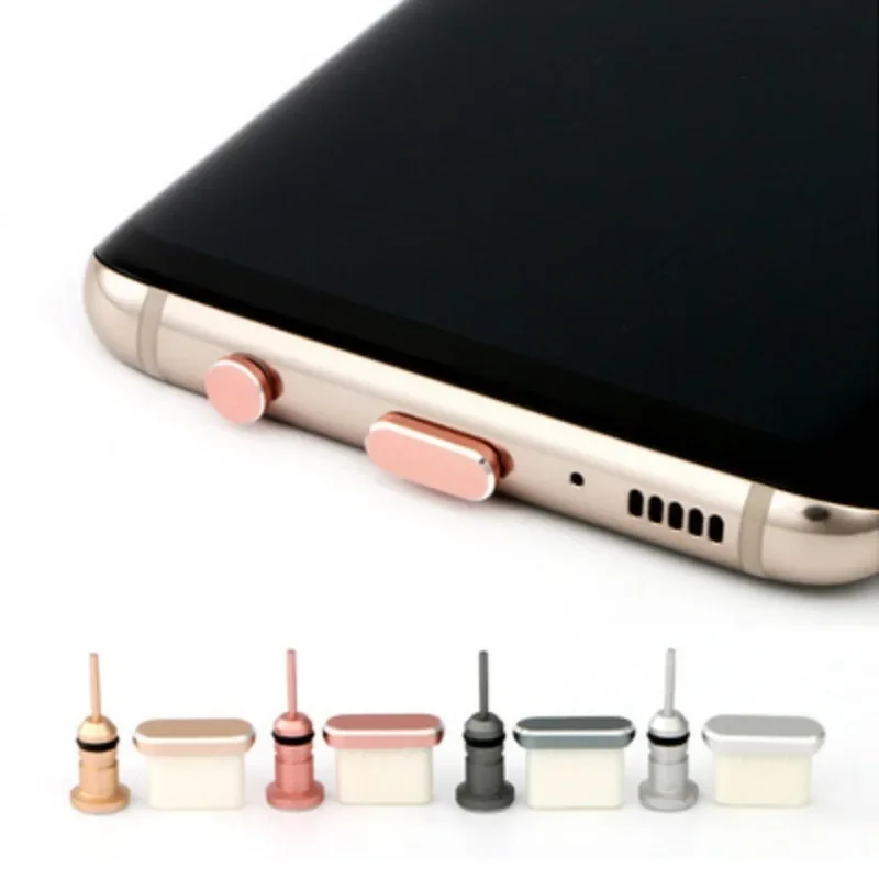 Juego de tapones antipolvo para teléfono tipo C de Metal, puerto USB tipo C y conector para auriculares de 3,5mm, enchufe antipolvo, Pin de tarjeta Sim para Samsung, Huawei y Xiaomi - imagen 2