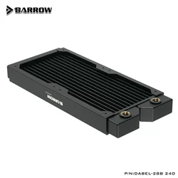 Barrow-radiador de cobre 240 con refrigeración por agua, disipador de calor G1/4 "de espesor de 28MM para caja de PC, Dabel-28b de disipación de calor 240