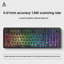 Teclado con interruptor magnético AJAZZ AK980 Max con cable y panel numérico, velocidad de orinar de 8KHz, teclado para juegos personalizado intercambiable en caliente para jugadores