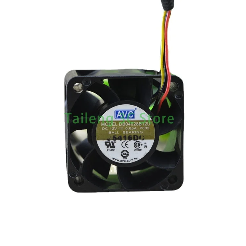 Para AVC DB04028B12U 4028 DC 12V 0.66A 4cm ventilador de servidor PWM de 4 cables ventilador de refrigeración 40x40x28mm