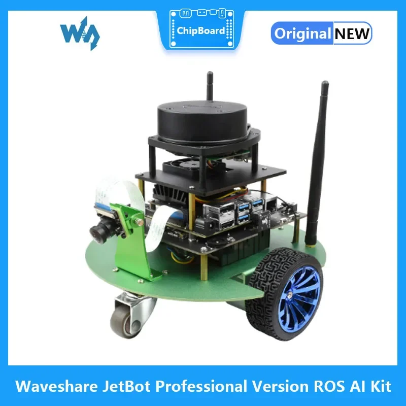 Waveshare JetBot versión profesional ROS AI Kit controladores duales AI Robot Lidar mapeo procesamiento de visión NVIDIA