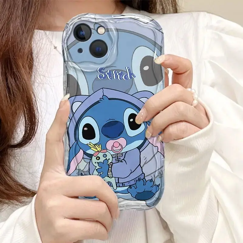 Funda bonita de Disney Stitch Angel Pareja para OPPO Reno 11 12 A3 Pro 12F 11F A3X A60 A78 A58 A36 Funda de silicona - imagen 2