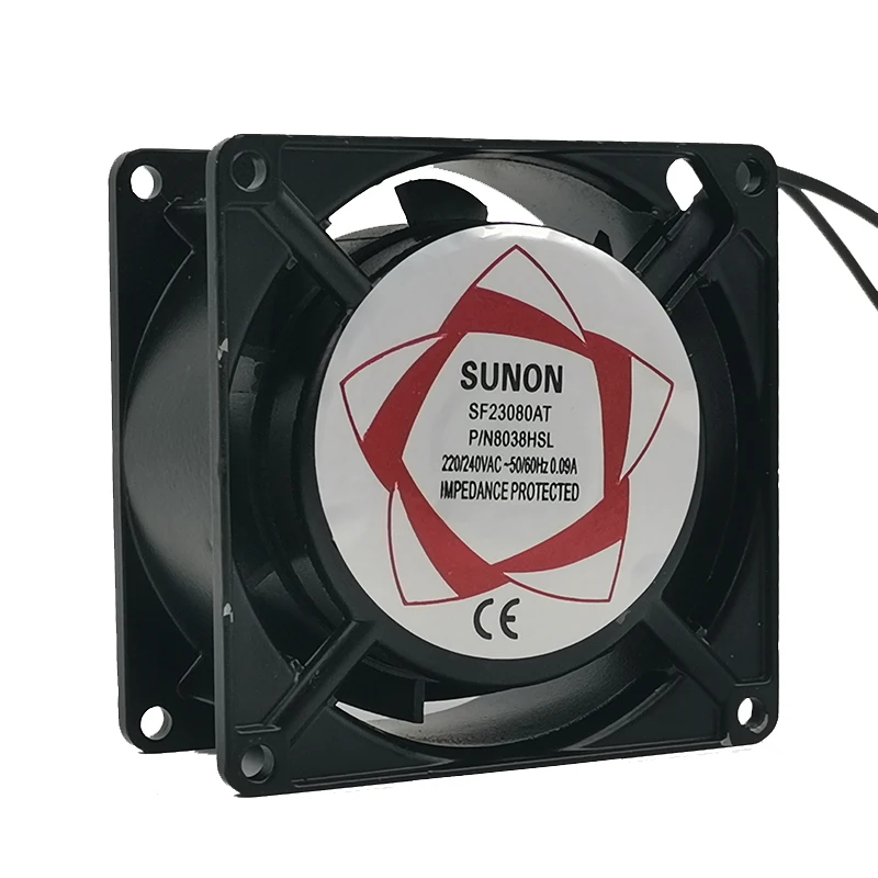 SF23080AT P/N8038HSL 8cm 8038 80mm 80*80*38MM ventilador AC 220V/240V marco de Metal para ventilador de refrigeración de gabinete de pecera - imagen 2
