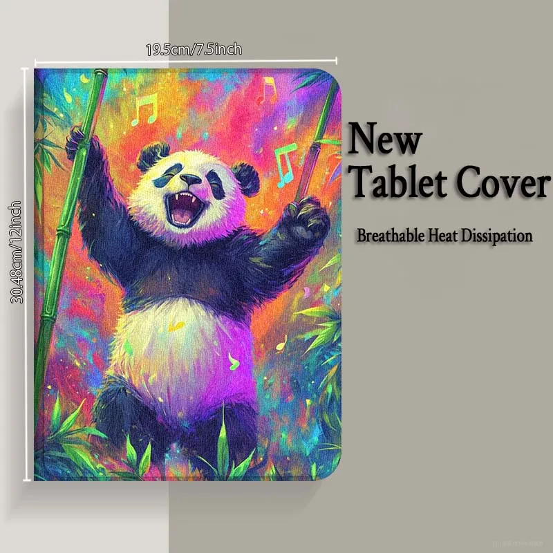 Panda arte Color pintura al óleo para Samsung Galaxy Tab S9 S10 S6 S7 S8 FE Plus Lite pulgadas funda plegable para tableta - imagen 3