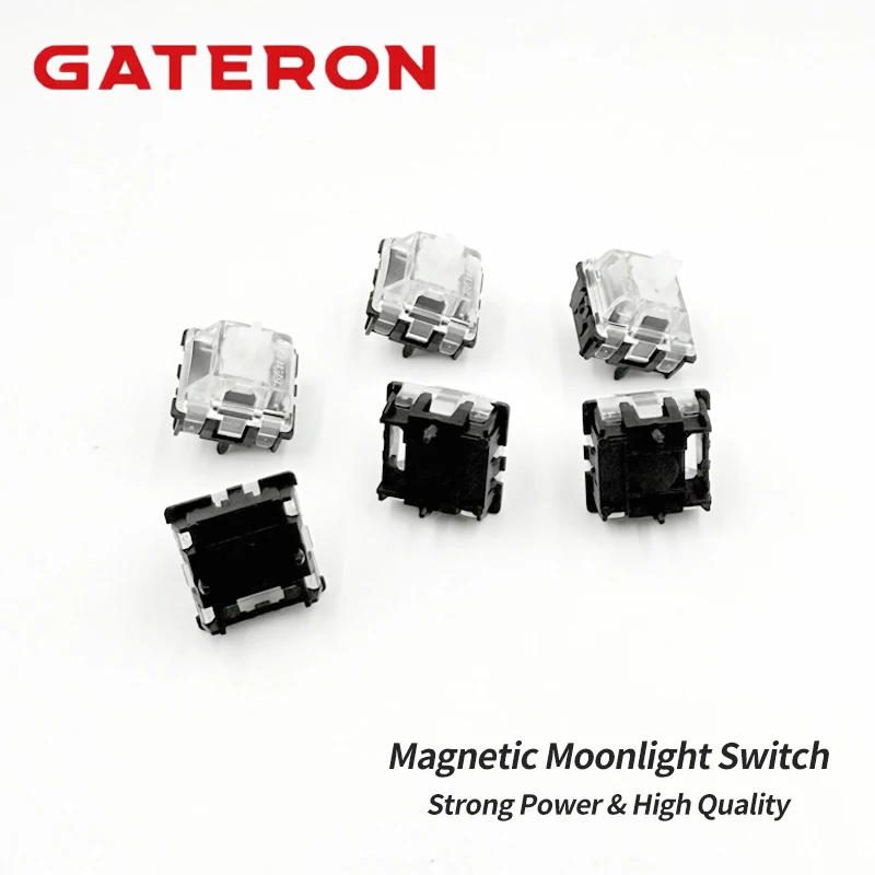 GATERON Interruptor magnético de luz de luna HE, lineal, prelación libre de viajes, sensor Hall RT SOCD para teclado magnético, oficina de juegos