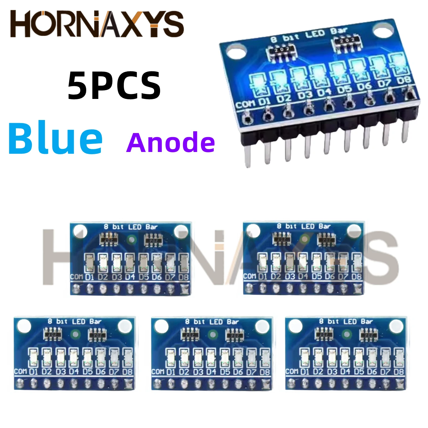 5pcs Blue-Anode