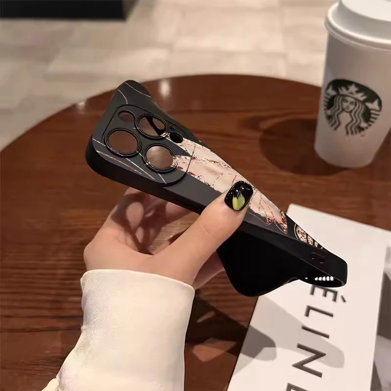 Funda de teléfono con mariposa dorada para iPhone 17 Pro Max Air 16 Plus 15 14 13 12 11 XS X XR 7 8 13 Mini 16E, cubierta de parachoques de TPU a prueba de golpes - imagen 5