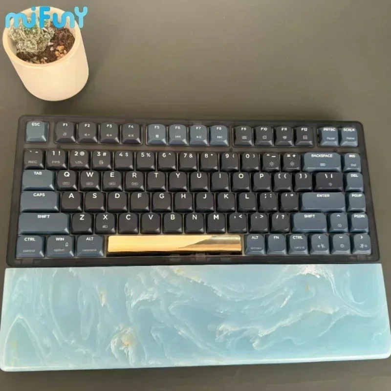 Reposamuñecas de cuarzo hecho a mano, reposamuñecas Original personalizado, reposamanos antideslizante, 61, 75, 87, 98 teclas, Teclado mecánico, tapete de muñeca, regalo - imagen 4